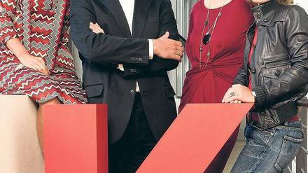 Die vier von der „Kulturzeit“. Andrea E. Meier, Ernst A. Grandits, Cécile Schortmann und Tina Mendelsohn (v.l.n.r.) wechseln sich in der Moderation ab. 