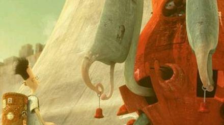 Zu zweit allein: Ein Standbild aus der Filmadaption von „The Lost Thing“.