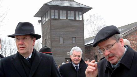 Christian Wulff und der polnische Staatspräsident Bronislaw Komorowski (r).
