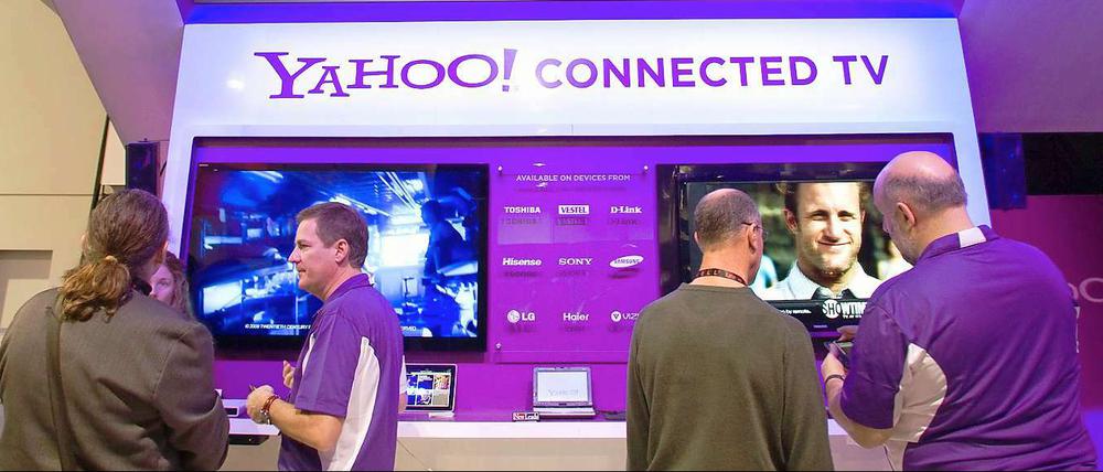 Yahoo setzt auf neue Geschäftsfelder und präsentiert bei der CES in Las Vegas seine TV-Schnittstellen.