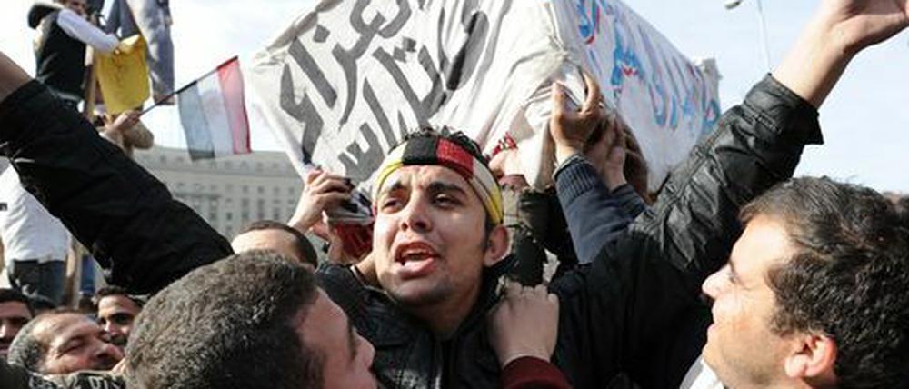 Demonstranten auf dem Tahrir-Platz in Kairo.