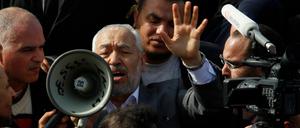 Rachid Ghannouchi bei seiner Rückkehr aus dem Exil.
