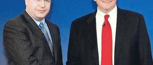 Hand in Hand. Nokia-Chef Elop (links) und Microsoft-Chef Ballmer.