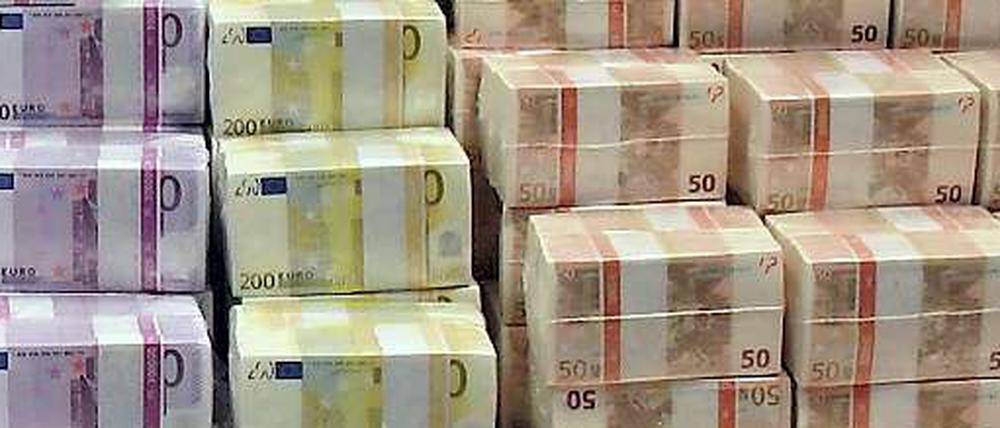 Berge von Geld. Die Haushälter in Deutschland erwartet in den kommenden Jahren ein ordentliches Einnahmeplus bei den Steuern.