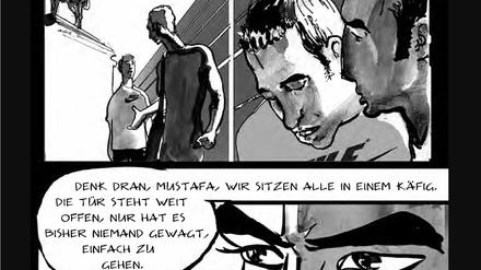 Arabischer Frühling: Eine Szene aus der in Ägypten verbotenen Graphic Novel "Metro" von Magdy El Shafee, die jetzt auf Deutsch erschienen ist.
