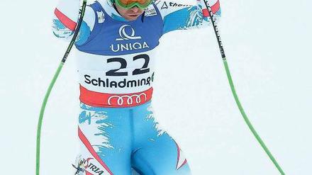 Traumabewältigung: Der Österreicher Klaus Kröll ist enttäuscht über seinen vierten Platz.