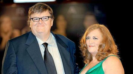 Michael Moore und seine Ehefrau Kathleen Glynn 2009 bei den Filmfestspielen in Venedig. Damals wurde dort "Kapitalismus: Eine Liebesgeschichte" uraufgeführt.