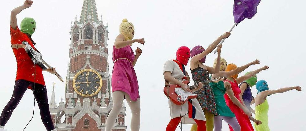 Punk-Gebet. Die feministische Band Pussy Riot im Januar 2012.