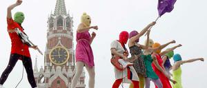 Punk-Gebet. Die feministische Band Pussy Riot im Januar 2012.