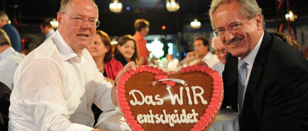 Peer Steinbrück und Christian Ude haben es im Wahlkampf nicht ganz leicht.