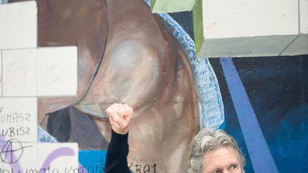 „Well done!“ Roger Waters lobt die Verteidiger der East Side Gallery.