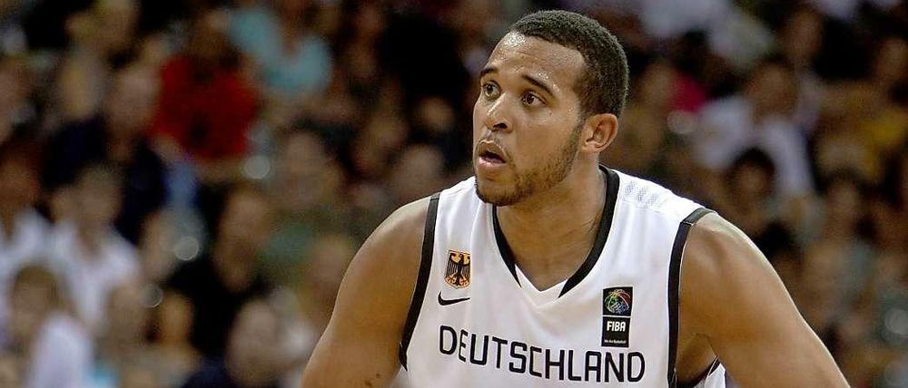 Hier noch im Nationaltrikot, bald in der weltbesten Basketball-Liga: Elias Harris.