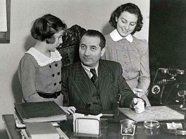 Im Jahr 1939: Fritz Wisten mit seinen Töchtern Eva und Susanne