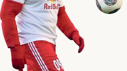 Keiner will mit mir spielen. Das Maskottchen von RB Leipzig.