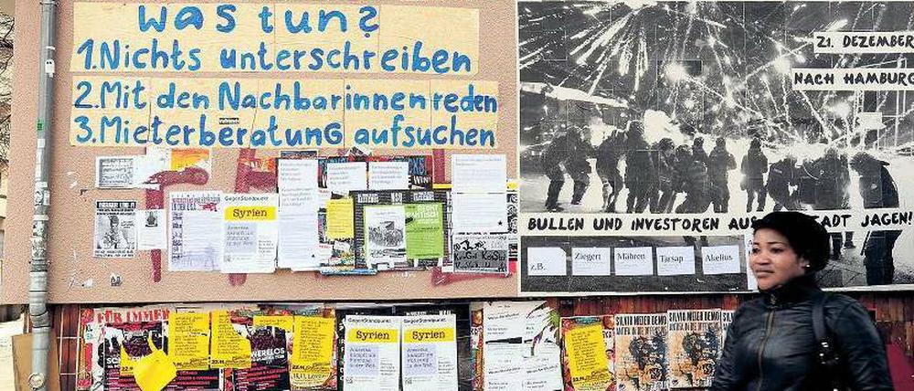 Protest an der Wand. An vielen Stellen im Bezirk findet man Indizien des Wandels.