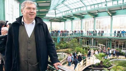 Fossil im Museum: Bernhard Blaskiewitz gab sich am Dienstag im Alfred-Brehm-Haus gut gelaunt.