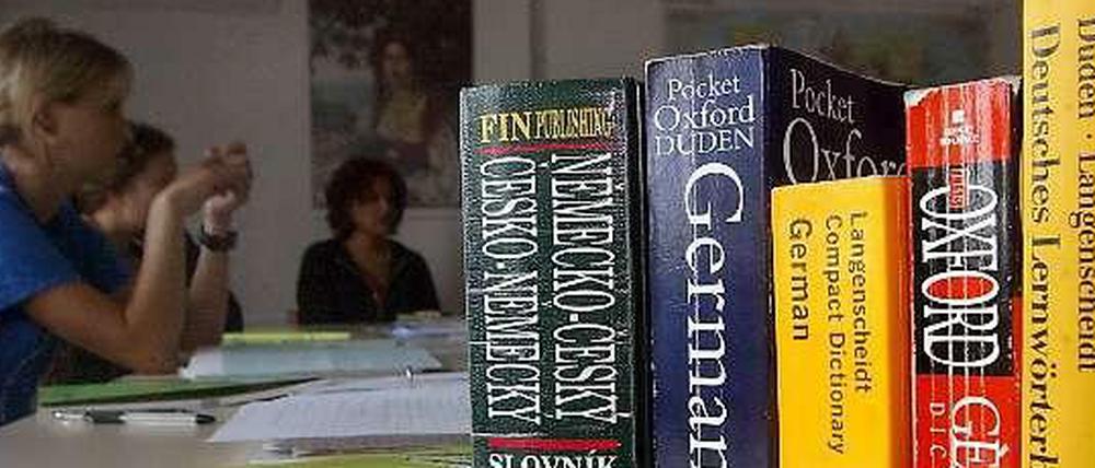 Deutsch lernen. Das Goethe-Institut bietet in Deutschland Sprachkurse für Zugezogene an.
