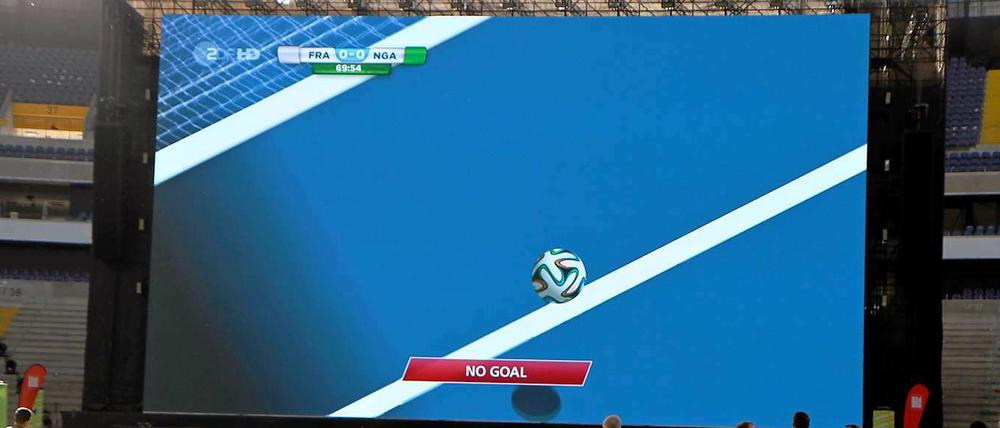 Nicht drin, oder? Bei der WM in Brasilien spielte die Technik schon mit.
