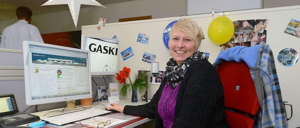 "Ich mache so lange weiter, wie ich kann", sagt Iris Rambold. Seit 30 Jahren arbeitet sie schon bei der Gasag. Die Kollegen schätzen ihre fachliche Kompetenz.