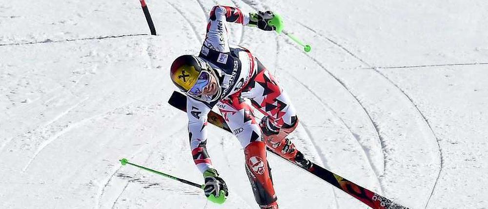 Sieht nach Taumeln aus, ist aber ein Siegertanz. Marcel Hischer.