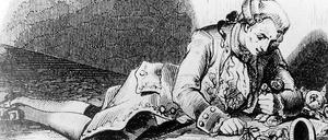 Abbildung des Marquis de Sade, wie er aus der Bastille in die Irrenanstalt von Charenton verlegt wurde.