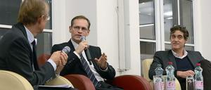 Michael Müller bei seinem ersten öffentlichen Auftritt als Regierender Bürgermeister von Berlin im Tagesspiegel-Haus.