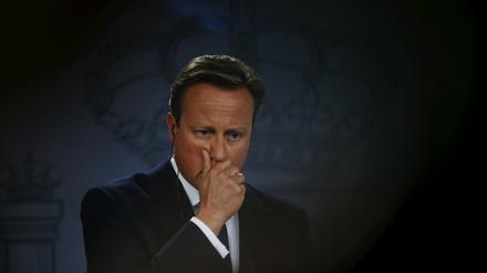 Unter Druck. Der britische Premier David Cameron.