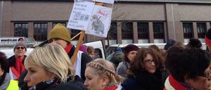Beim letzten Warnstreik am vergangenen Dienstag beteiligten sich 1500 Lehrer und 750 Erzieher.