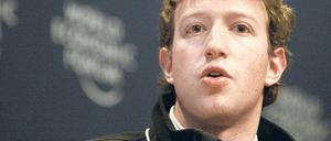 Im Kampf mit Hollywood. Facebook-Gründer Mark Zuckerberg, jüngster Selfmade-Milliardär der Welt. Foto: dpa