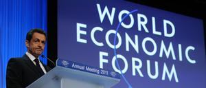 Nicolas Sarkozy in Davos.
