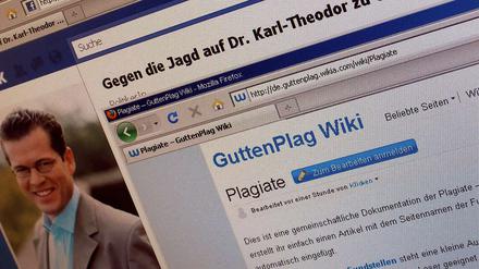 Der Doktortitel auf der Fanseite von Karl-Theodor zu Guttenberg wurde entfernt. Mehr als 200.000 Anhänger sprechen sich gegen eine „Jagd“ auf den Minister aus.