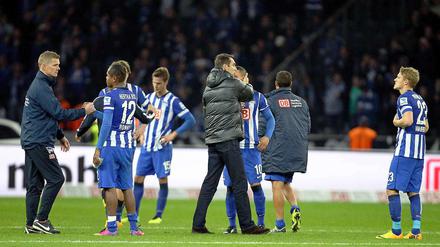 Redebedarf. Hertha will nach dem Spiel gegen Leverkusen über zumindest einen Punkt diskutieren.