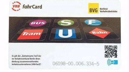 Die Fahrcard. Die seit 1. Dezember gültigen Karten sind falsch codiert.