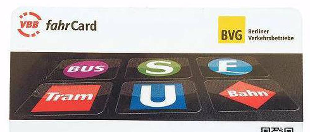 Die Fahrcard. Die seit 1. Dezember gültigen Karten sind falsch codiert.