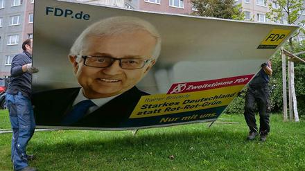 Für viele Liberale keine Heimat mehr? Wahlplakat der FDP nach der letzten Bundestagswahl.