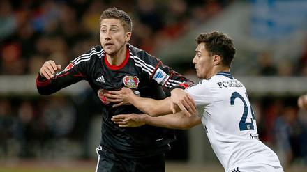 In Leverkusen kam Hegeler (links) in dieser Saison bislang auf 18 Bundesliga-Einsätze, meist als Einwechselspieler.