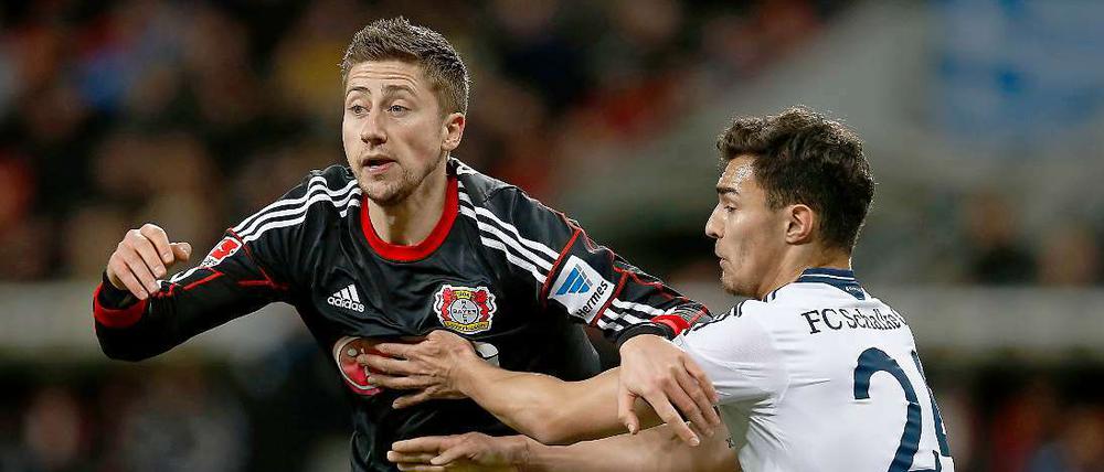 In Leverkusen kam Hegeler (links) in dieser Saison bislang auf 18 Bundesliga-Einsätze, meist als Einwechselspieler.