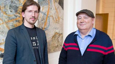 Martin Delius (links) und Alexander Spies leiten jetzt gemeinsam die Piratenfraktion.