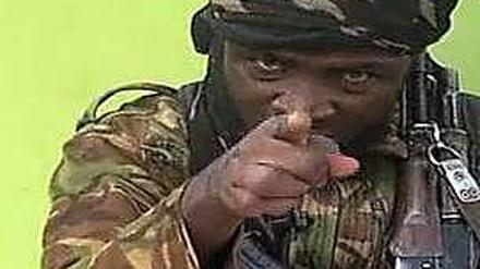 Ein Boko-Haram-Anführer in einem Videomitschnitt
