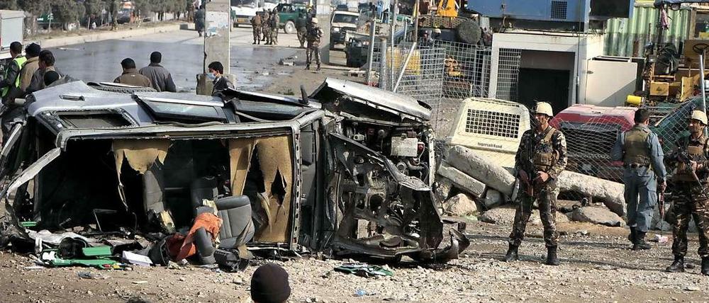 Ort des Grauens: Fünf Menschen kamen bei dem Anschlag am Donnerstag ums Leben.