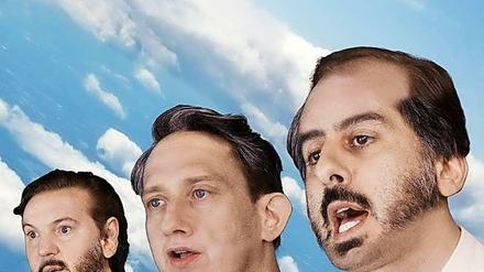 Die Gesichter von Ray, Georg und Berthold Mann sind ein Mix aus den Gesichtern der Türen-Gründer.