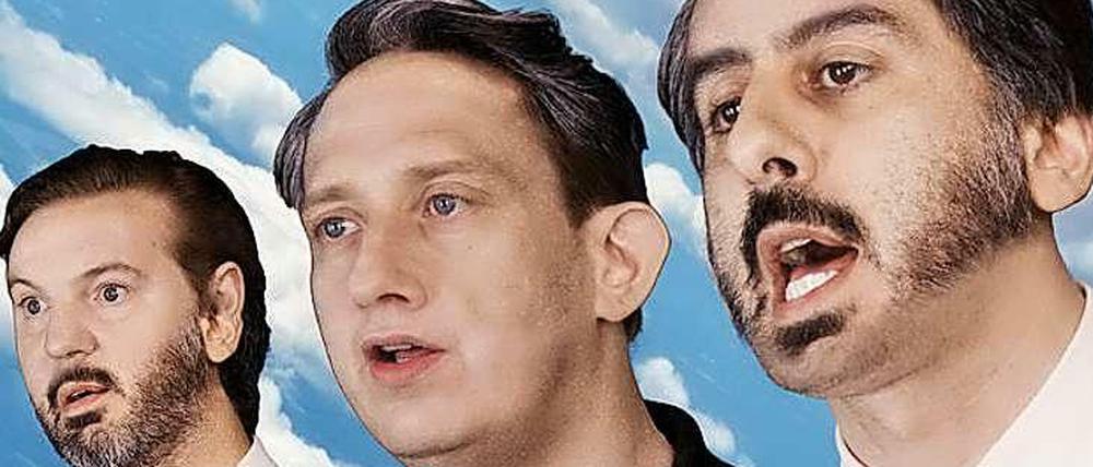 Die Gesichter von Ray, Georg und Berthold Mann sind ein Mix aus den Gesichtern der Türen-Gründer.
