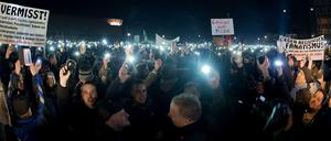 "Pegida"-Demonstration in Dresden.