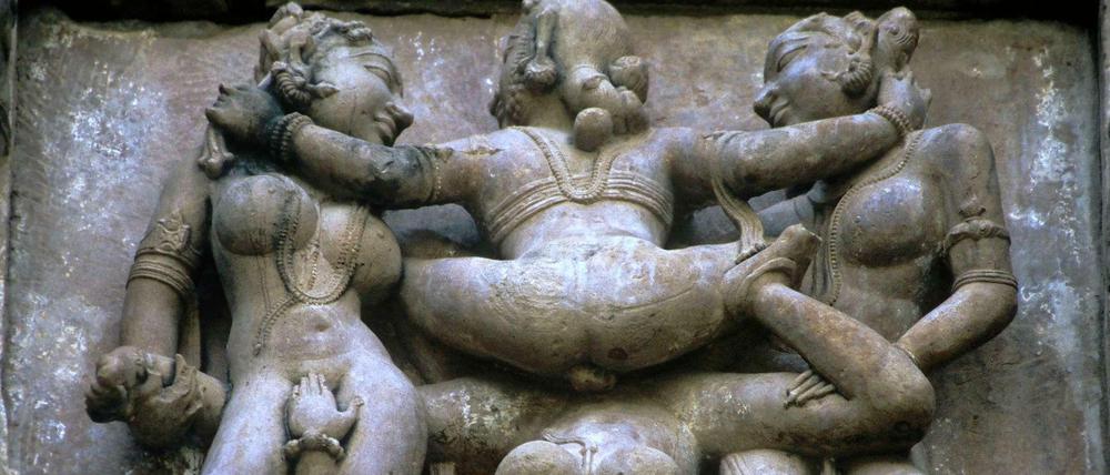 Kamasutra-Darstellung in Madhya Pradesh.