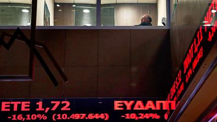 Im Minus: Die Börse in Athen.