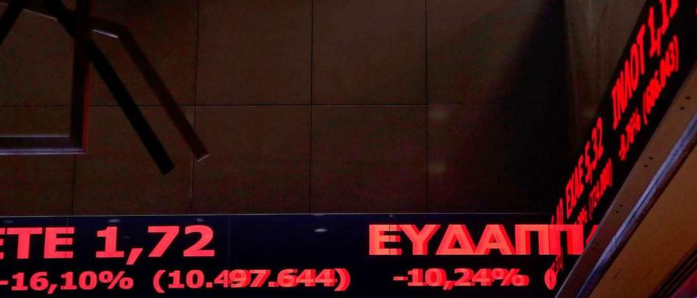 Im Minus: Die Börse in Athen.