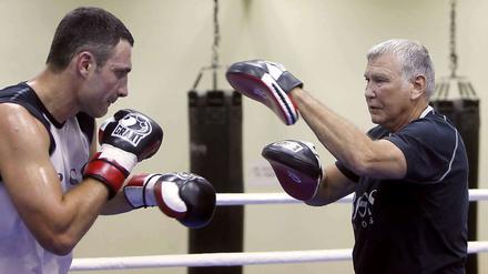 Witali Klitschko (l.) und Fritz Sdunek.