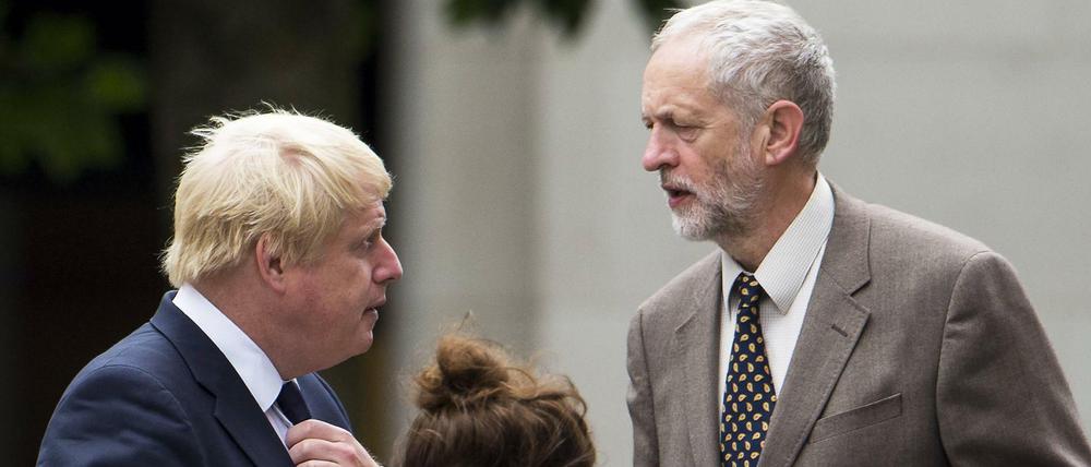 Der britische Premier Boris Johnson und Oppositionschef Jeremy Corbyn. 