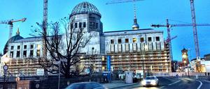 Platz für viele Kunstformen: Die Baustelle des Humboldtforums im rekonstruierten Berliner Stadtschloss.