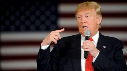 Donald Trump spricht bei einer Veranstaltung in Appleton, Wisconsin.